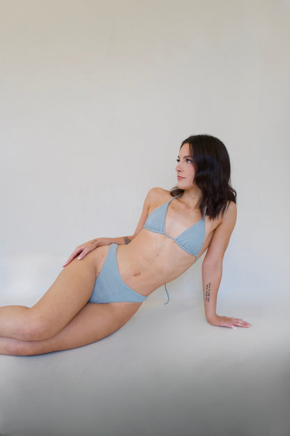 Diamond Blue Bikini Set | Emma Top and Jasmine Bottoms | Sparkl Swim